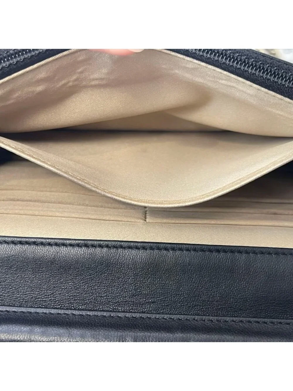 Chanel Chain Wallet Camellia Black Shoulder